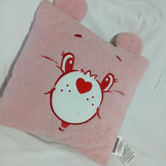 Care Bears American Greetings 2017 Cheer Bear Pillow Land Of Nod Pink Square - Picture 11 of 14